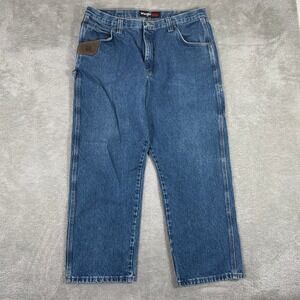 Wrangler Riggs Workwear Carpenter Jeans Mens 40x30 Blue Denim Utility Work Pants
